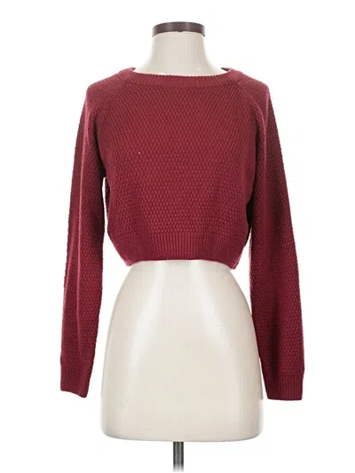 Pre-owned Unbranded Pullover Sweater In Burgundy
