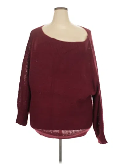 Pre-owned Unbranded Pullover Sweater In Burgundy