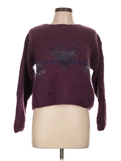 Pre-owned Unbranded Pullover Sweater In Burgundy