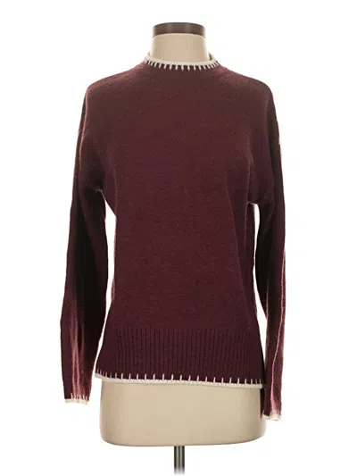 Pre-owned Unbranded Pullover Sweater In Burgundy