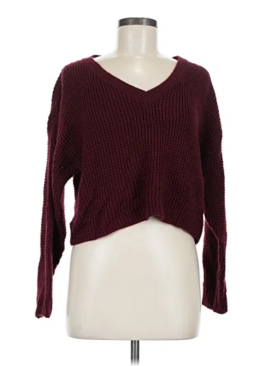 Pre-owned Unbranded Pullover Sweater In Burgundy
