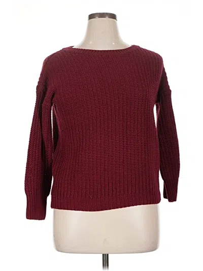 Pre-owned Unbranded Pullover Sweater In Burgundy