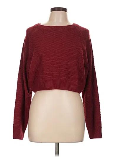 Pre-owned Unbranded Pullover Sweater In Burgundy