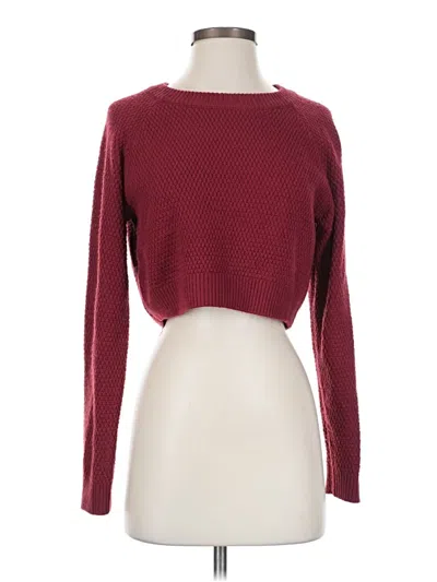Pre-owned Unbranded Pullover Sweater In Burgundy