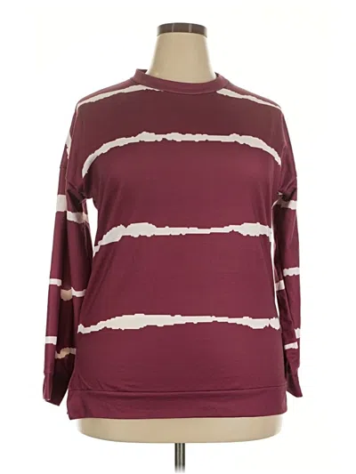 Pre-owned Unbranded Pullover Sweater In Burgundy