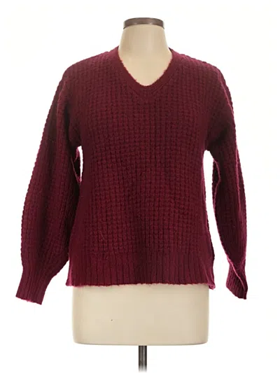 Pre-owned Unbranded Pullover Sweater In Burgundy