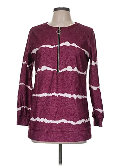Pre-owned Unbranded Pullover Sweater In Burgundy