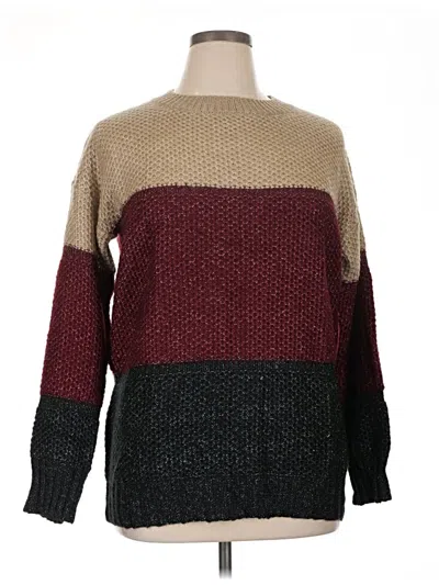 Pre-owned Unbranded Pullover Sweater In Burgundy