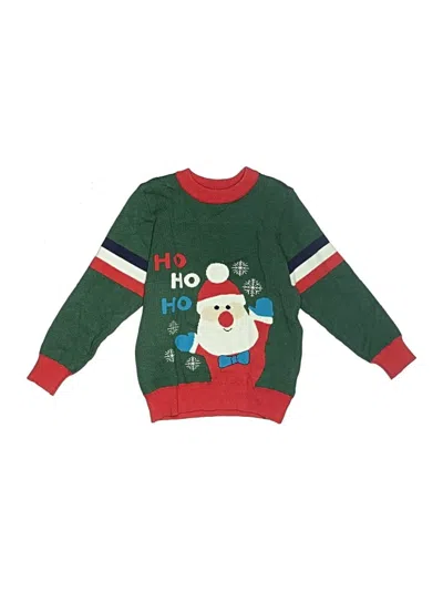 Pre-owned Unbranded Kids' Pullover Sweater In Green