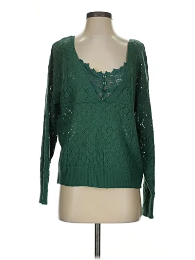 Pre-owned Unbranded Pullover Sweater In Green