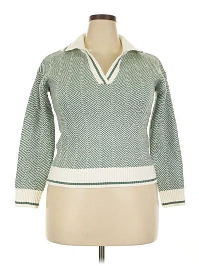 Pre-owned Unbranded Pullover Sweater In Green
