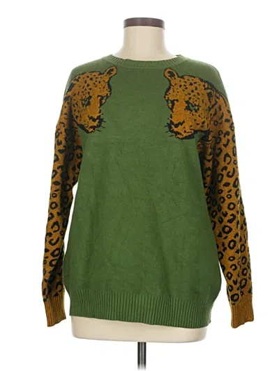 Pre-owned Unbranded Pullover Sweater In Green