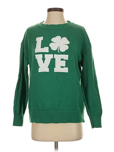 Pre-owned Unbranded Pullover Sweater In Green