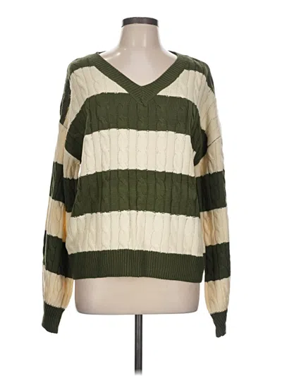 Pre-owned Unbranded Pullover Sweater In Green