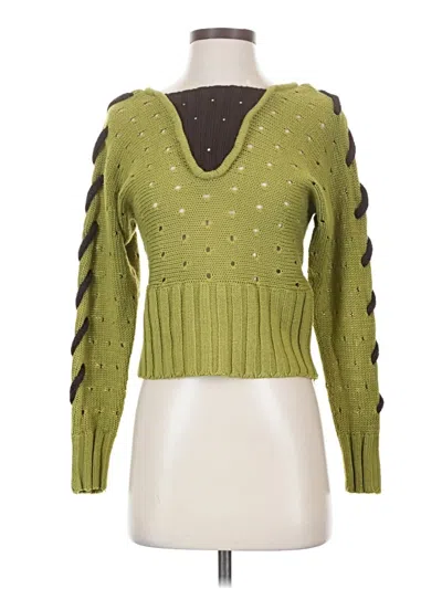 Pre-owned Unbranded Pullover Sweater In Green