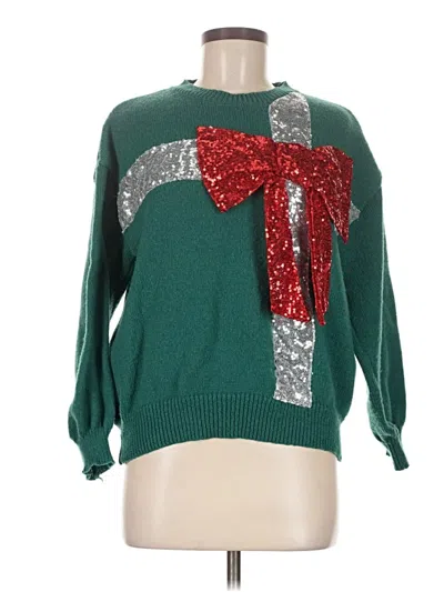 Pre-owned Unbranded Pullover Sweater In Green