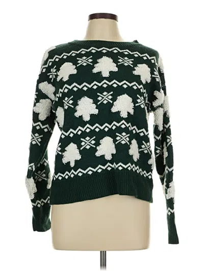 Pre-owned Unbranded Pullover Sweater In Green