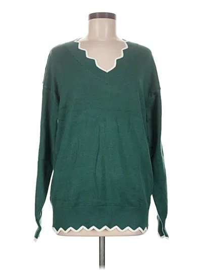 Pre-owned Unbranded Pullover Sweater In Green