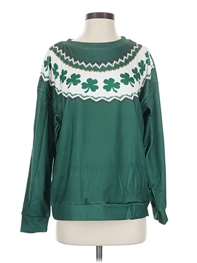 Pre-owned Unbranded Pullover Sweater In Green