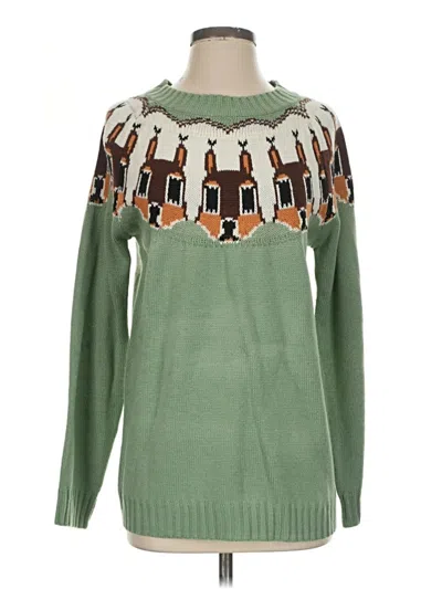 Pre-owned Unbranded Pullover Sweater In Green