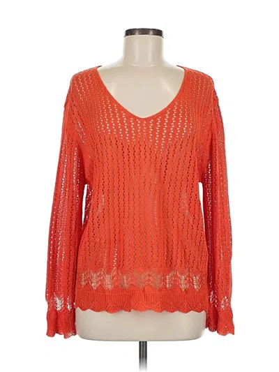 Pre-owned Unbranded Pullover Sweater In Orange