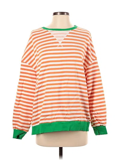 Pre-owned Unbranded Pullover Sweater In Orange