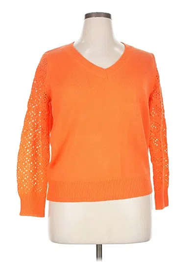 Pre-owned Unbranded Pullover Sweater In Orange