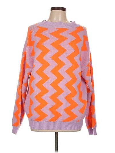 Pre-owned Unbranded Pullover Sweater In Orange