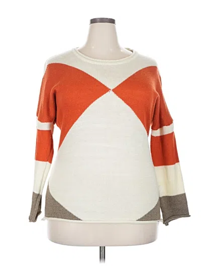 Pre-owned Unbranded Pullover Sweater In Orange