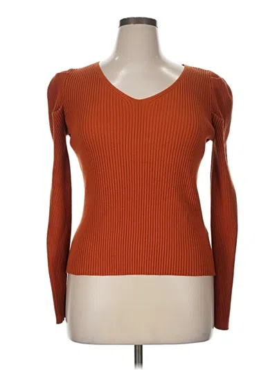 Pre-owned Unbranded Pullover Sweater In Orange
