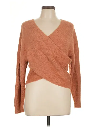 Pre-owned Unbranded Pullover Sweater In Orange