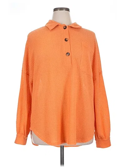 Pre-owned Unbranded Pullover Sweater In Orange