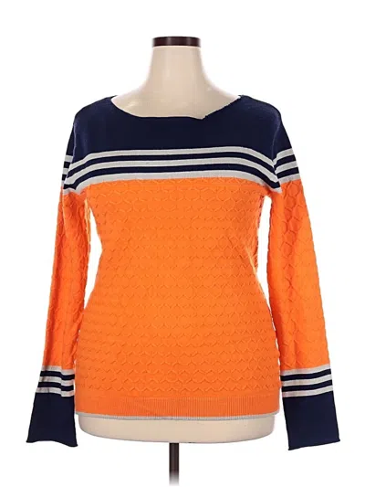 Pre-owned Unbranded Pullover Sweater In Orange