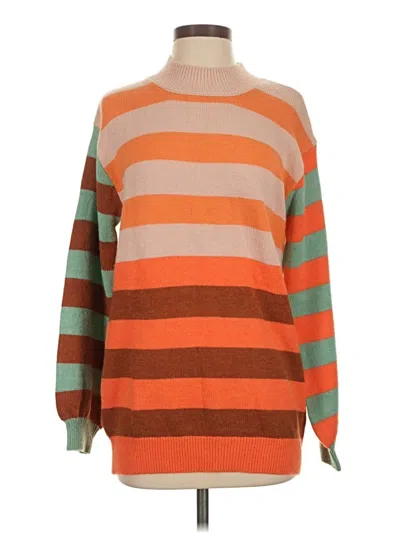 Pre-owned Unbranded Pullover Sweater In Orange