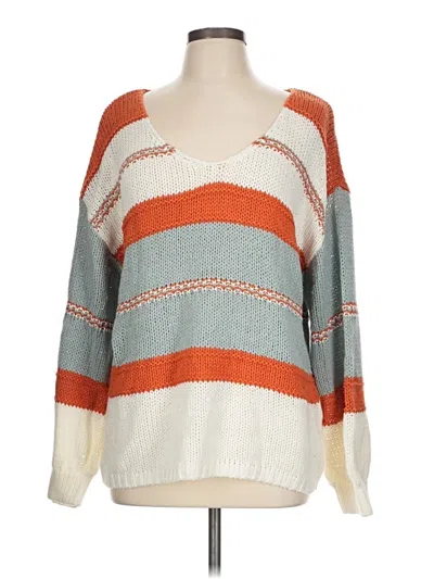 Pre-owned Unbranded Pullover Sweater In Orange