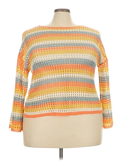 Pre-owned Unbranded Pullover Sweater In Orange