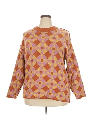 Pre-owned Unbranded Pullover Sweater In Orange