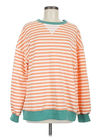 Pre-owned Unbranded Pullover Sweater In Orange