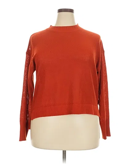 Pre-owned Unbranded Pullover Sweater In Orange