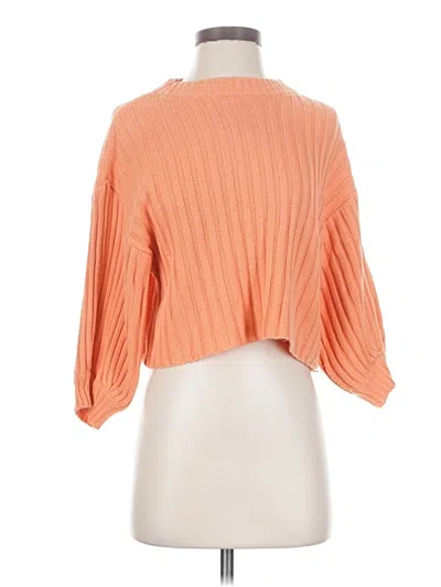 Pre-owned Unbranded Pullover Sweater In Orange