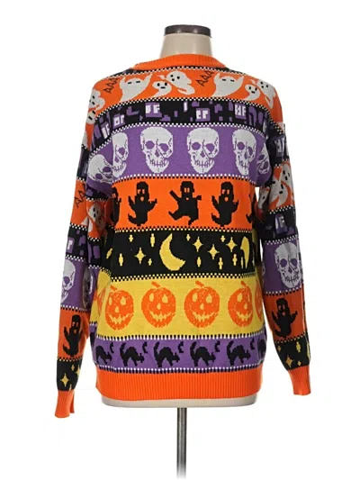 Pre-owned Unbranded Pullover Sweater In Orange