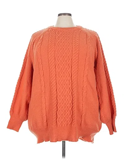 Pre-owned Unbranded Pullover Sweater In Orange