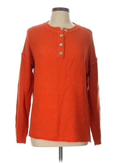 Pre-owned Unbranded Pullover Sweater In Orange