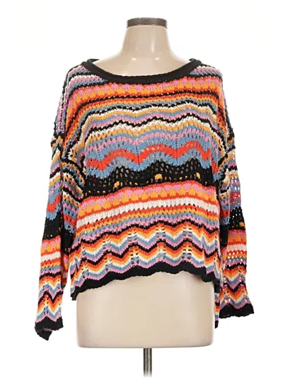Pre-owned Unbranded Pullover Sweater In Orange