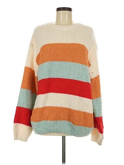 Pre-owned Unbranded Pullover Sweater In Orange