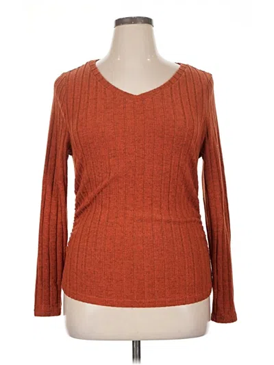 Pre-owned Unbranded Pullover Sweater In Orange