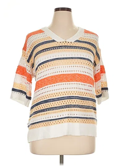 Pre-owned Unbranded Pullover Sweater In Orange
