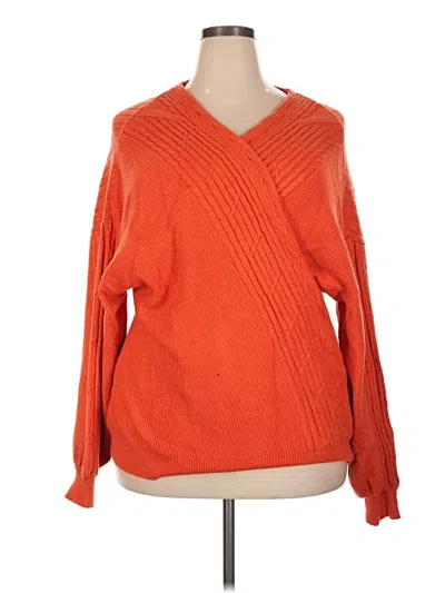 Pre-owned Unbranded Pullover Sweater In Orange