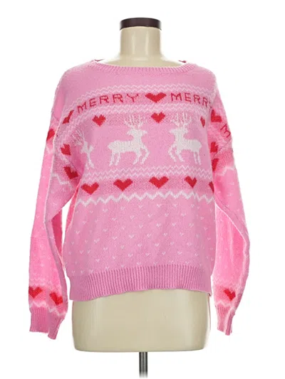 Pre-owned Unbranded Pullover Sweater In Pink