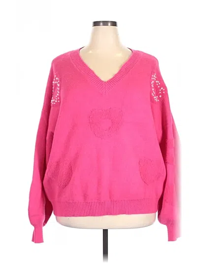 Pre-owned Unbranded Pullover Sweater In Pink